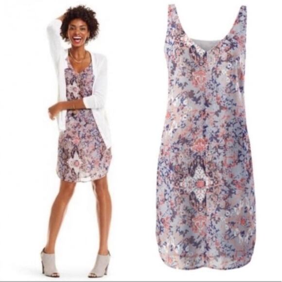 CAbi Fresco Slip lightweight printed Dress Sz M - Picture 3 of 16